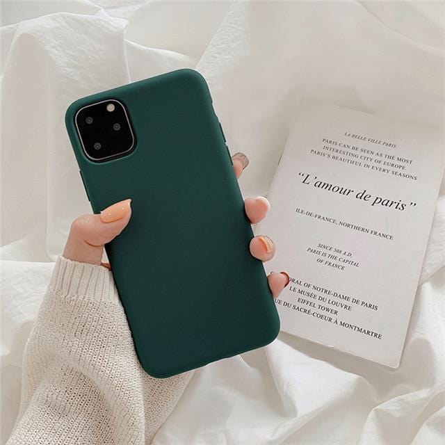 Solid Color Soft Silicone Case