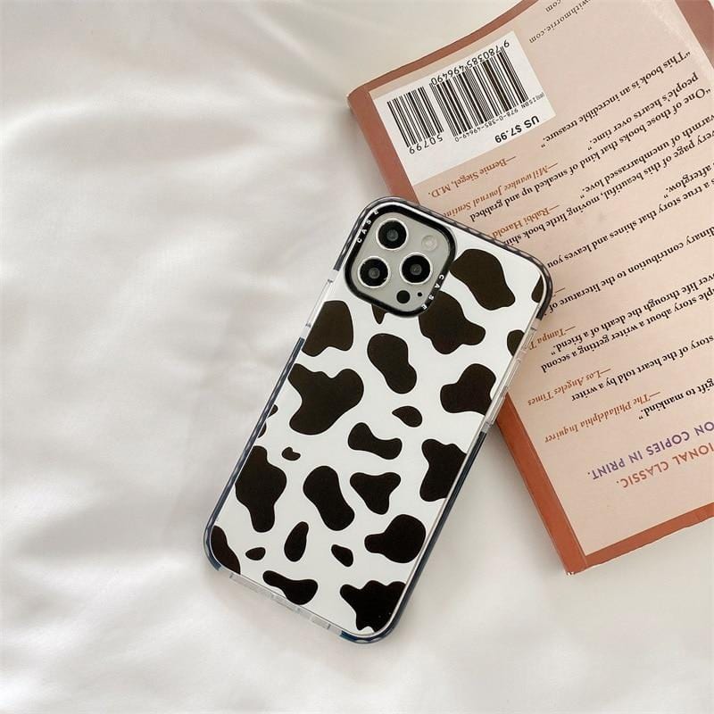 Floral Cow Pattern iPhone Case