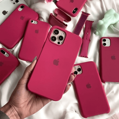 iPhone Silicone Case (Rose Red)