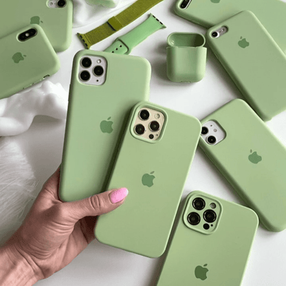 iPhone Silicone Case (Matcha Green)