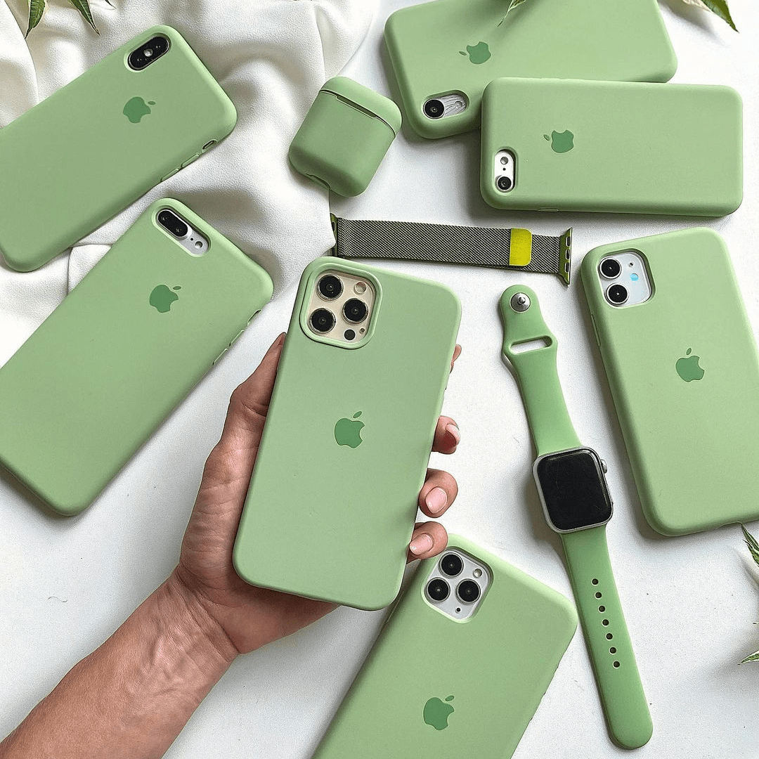 iPhone Silicone Case (Matcha Green)