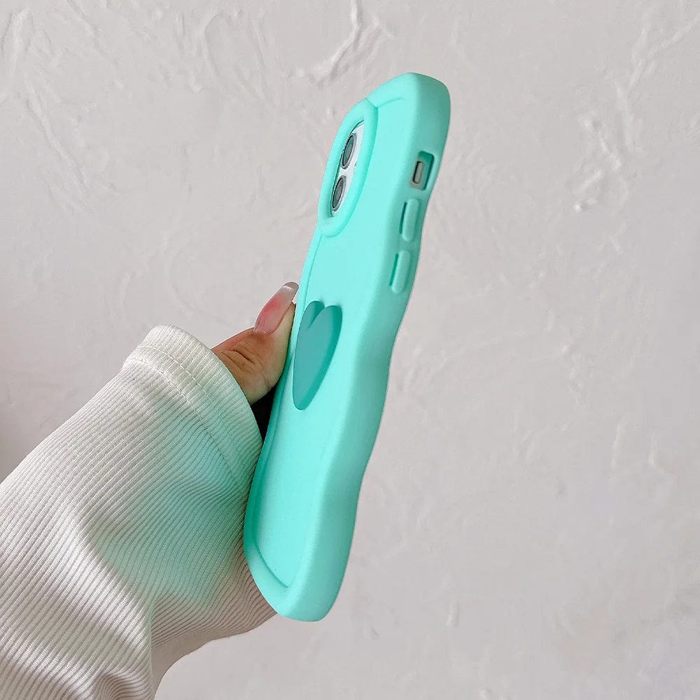 3D Love Heart Wave iPhone Case