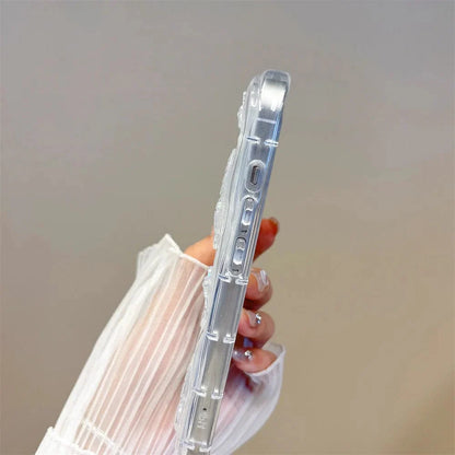 3D Butterfly Crystal Bling Glitter Pearl iPhone Case