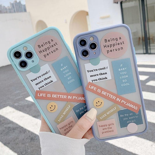 Cute Label Words iPhone Case