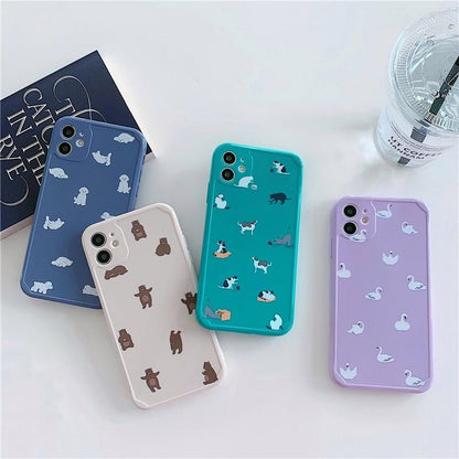 Cute Cartoon Animals iPhone Case