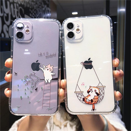 Cute Cat Painting iPhone Case