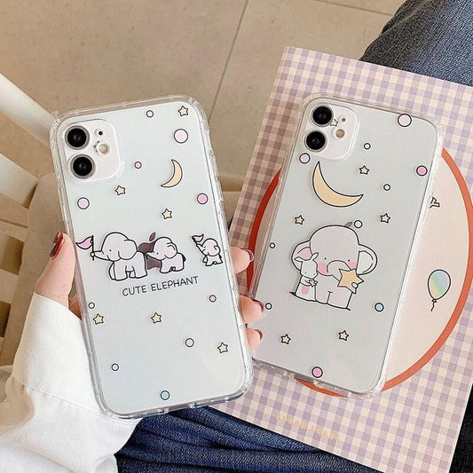 Cartoon Elephant Shockproof iPhone Case