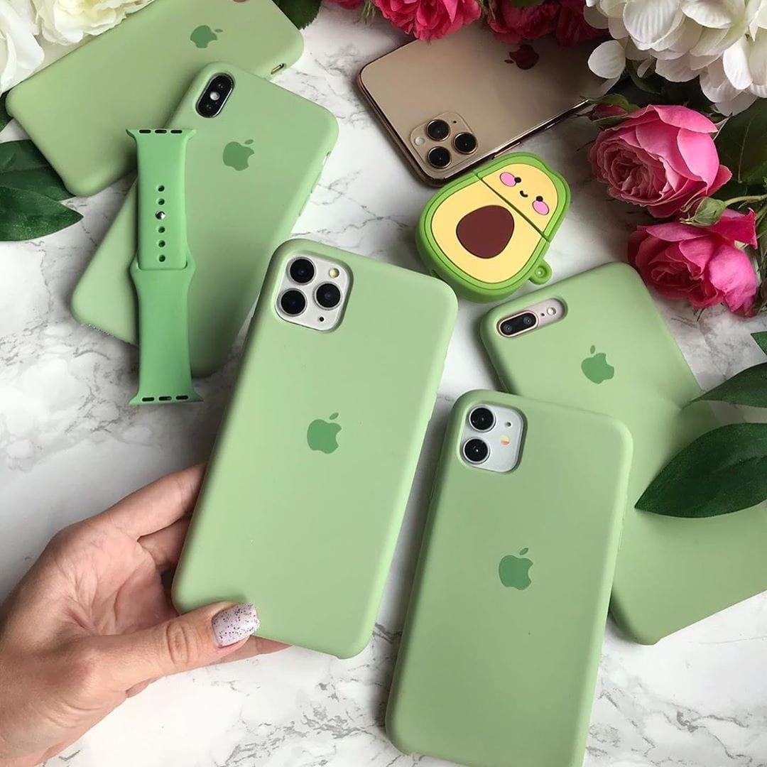 iPhone Silicone Case (Matcha Green)